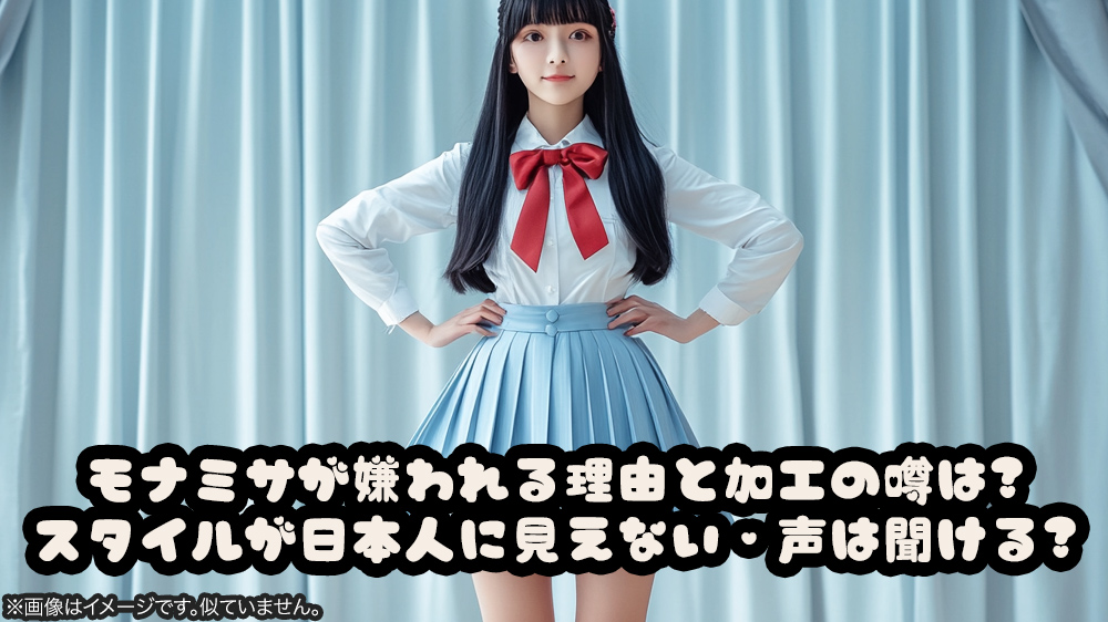 モナミサが嫌割れる理由と加工の噂は?スタイルが日本人に見えない・声は聞ける?